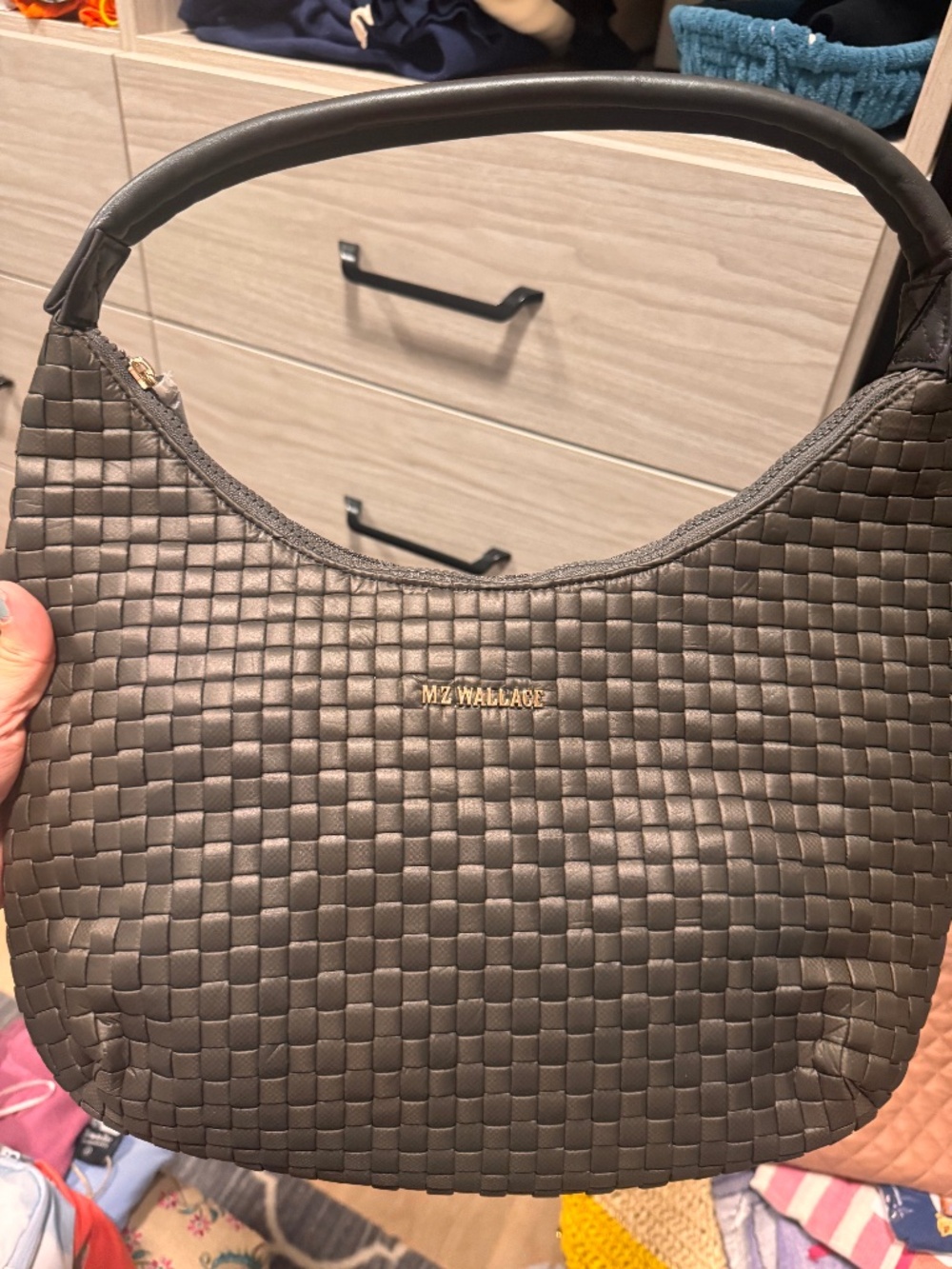 Medium Woven Shoulder Bag